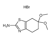 2-amino-6,6-dimethoxy-4,5,6,7-tetrahydrobenzothiazole Hydrobromide Structure