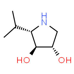 3,4-Pyrrolidinediol, 2-(1-methylethyl)-, (2S,3S,4S)- (9CI)结构式