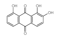 1,2,8-三羟基蒽醌结构式