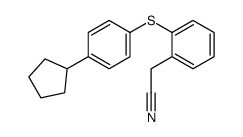 2-[2-(4-cyclopentylphenyl)sulfanylphenyl]acetonitrile Structure