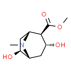 8-Azabicyclo[3.2.1]octane-2-carboxylic acid, 3,6-dihydroxy-8-methyl-, methyl ester, (1R,2R,3R,5R,6S)-rel- (9CI) Structure