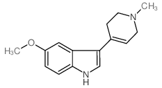 5-甲氧基-3-(1,2,3,6-四氢-1-甲基-4-吡啶基)-1H -吲哚结构式