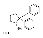 2,2-diphenylcyclopentan-1-amine,hydrochloride Structure