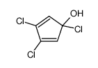 1,3,4-trichlorocyclopenta-2,4-dien-1-ol Structure