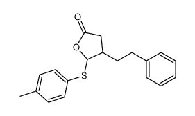 5-(4-methylphenyl)sulfanyl-4-(2-phenylethyl)oxolan-2-one结构式