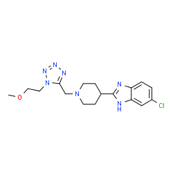 1H-Benzimidazole,5-chloro-2-[1-[[1-(2-methoxyethyl)-1H-tetrazol-5-yl]methyl]-4-piperidinyl]-(9CI) Structure