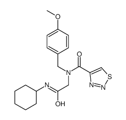 1,2,3-Thiadiazole-4-carboxamide,N-[2-(cyclohexylamino)-2-oxoethyl]-N-[(4-methoxyphenyl)methyl]-(9CI) Structure