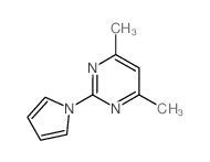 4,6-dimethyl-2-pyrrol-1-ylpyrimidine结构式