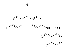 N-[4-[cyano-(4-fluorophenyl)methyl]phenyl]-2,6-dihydroxybenzamide Structure