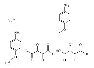 antimony(3+),2,3-dioxidobutanedioate,hydron,4-methoxyaniline Structure