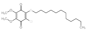 2,5-Cyclohexadiene-1,4-dione,2-chloro-3-(dodecylthio)-5,6-dimethoxy- Structure