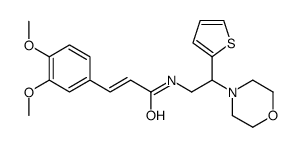 3-(3,4-dimethoxyphenyl)-N-(2-morpholin-4-yl-2-thiophen-2-ylethyl)prop-2-enamide Structure