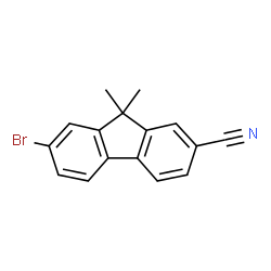 7-Bromo-9,9-dimethyl-9H-fluorene-2-carbonitrile结构式