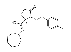 N-cycloheptyl-2-methyl-1-[2-(4-methylphenyl)ethyl]-5-oxopyrrolidine-2-carboxamide Structure