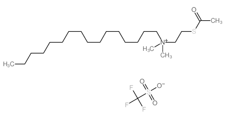 2-acetylsulfanylethyl-hexadecyl-dimethyl-azanium; trifluoromethanesulfonic acid Structure