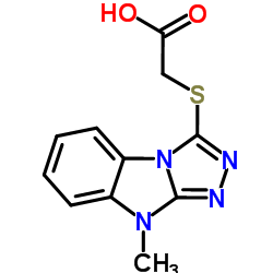 [(9-METHYL-9H-[1,2,4]TRIAZOLO[4,3-A]BENZIMIDAZOL-3-YL)THIO]ACETIC ACID结构式