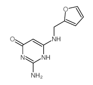 2-amino-6-(2-furylmethylamino)-1H-pyrimidin-4-one结构式