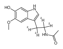 6-Hydroxy Melatonin-d4结构式