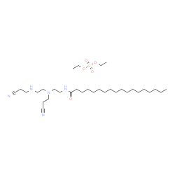 diethyl sulphate, compound with N-[2-[(2-cyanoethyl)[2-[(2-cyanoethyl)amino]ethyl]amino]ethyl]octadecanamide (1:1) picture