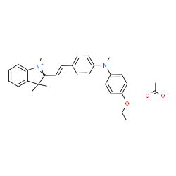 2-[2-[4-[(4-ethoxyphenyl)methylamino]phenyl]vinyl]-1,3,3-trimethyl-3H-indolium acetate picture