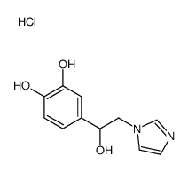 4-(1-hydroxy-2-imidazol-1-ylethyl)benzene-1,2-diol,hydrochloride Structure