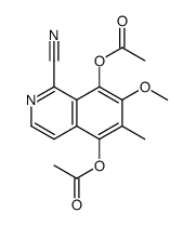 (8-acetyloxy-1-cyano-7-methoxy-6-methylisoquinolin-5-yl) acetate Structure