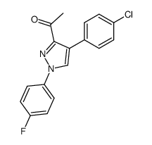 [4-(4-Chlorphenyl)-1-(4-fluorphenyl)-3-pyrazolyl]-methylketon结构式