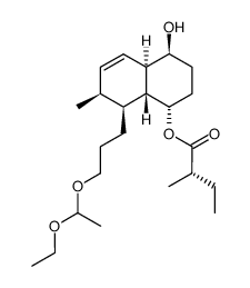 (1S,4S,4aR,7S,8S,8aR)-8-(3-(1-ethoxyethoxy)propyl)-4-hydroxy-7-methyl-1,2,3,4,4a,7,8,8a-octahydronaphthalen-1-yl (2S)-2-methylbutanoate Structure