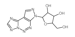 7-(β-D-ribofuranosyl)pyrazolo<4,3-e>-1,2,4-triazolo<2,3-c>-1,2,3-triazine Structure