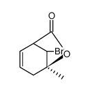 (5S)-8-bromo-5-methyl-6-oxabicyclo[3.2.1]oct-2-en-7-one结构式