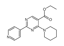 ethyl 4-piperidin-1-yl-2-pyridin-4-ylpyrimidine-5-carboxylate Structure