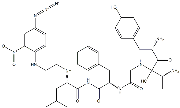 enkephalinamide-Leu, Ala(2)-N-(2-((4-azido-2-nitrophenyl)amino)N-ethyl(5))- Structure