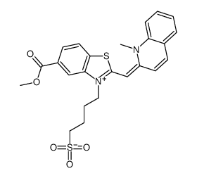 2-[[5-(methoxycarbonyl)-3-(4-sulphonatobutyl)-3H-benzothiazol-2-ylidene]methyl]-1-methylquinolinium structure