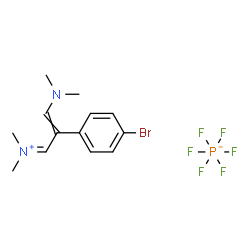 (E)-N-(2-(4-BROMOPHENYL)-3-(DIMETHYLAMINO)ALLYLIDENE)-N-METHYLMETHANAMINIUM HEXAFLUOROPHOSPHATE结构式