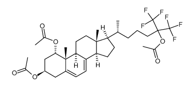 26,26,26,27,27,27-hexafluoro-1α,3β,25-triacetoxycholest-5,7-diene结构式