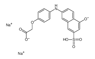 [4-[(5-hydroxy-7-sulpho-2-naphthyl)amino]phenoxy]acetic acid, sodium salt structure