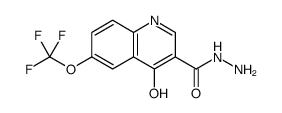 3-Quinolinecarboxylic acid, 4-hydroxy-6-(trifluoromethoxy)-, hydrazide Structure