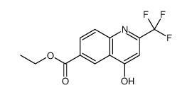 6-Quinolinecarboxylic acid, 4-hydroxy-2-(trifluoromethyl)-, ethyl ester Structure