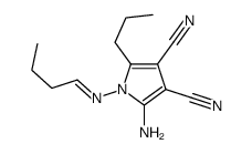 2-amino-1-(butylideneamino)-5-propylpyrrole-3,4-dicarbonitrile Structure