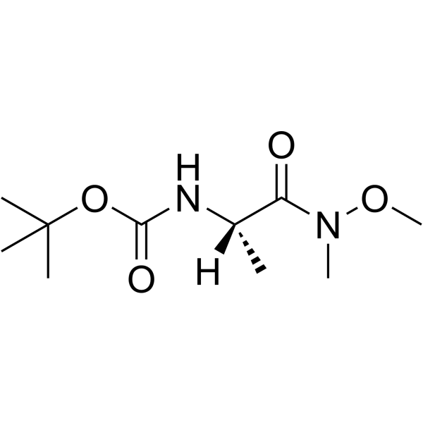 N-(tert-Butoxycarbonyl)-L-alanine N'-Methoxy-N'-MethylaMide Structure