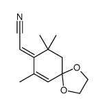 2-(7,9,9-trimethyl-1,4-dioxaspiro[4.5]dec-6-en-8-ylidene)acetonitrile结构式