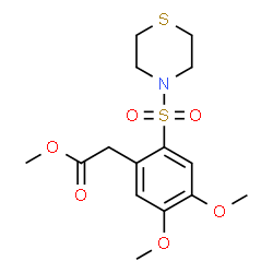 METHYL [4,5-DIMETHOXY-2-(THIOMORPHOLINE-4-SULFONYL)-PHENYL]-ACETATE Structure