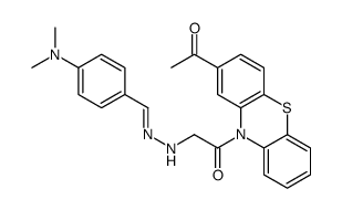 1-(2-acetylphenothiazin-10-yl)-2-[2-[[4-(dimethylamino)phenyl]methylidene]hydrazinyl]ethanone Structure