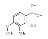 (3-Amino-4-methoxyphenyl)boronic acid hydrochloride structure