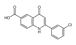 2-(3-chlorophenyl)-4-oxo-1H-quinoline-6-carboxylic acid结构式