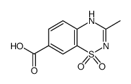 3-METHYL-2H-BENZO[E][1,2,4]THIADIAZINE-7-CARBOXYLIC ACID 1,1-DIOXIDE结构式