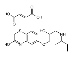 6-[3-(butan-2-ylamino)-2-hydroxypropoxy]-4H-1,4-benzothiazin-3-one,(E)-but-2-enedioic acid Structure