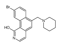 9-bromo-6-(piperidin-1-ylmethyl)-2H-benzo[h]isoquinolin-1-one结构式