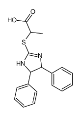 2-[(4,5-diphenyl-4,5-dihydro-1H-imidazol-2-yl)sulfanyl]propanoic acid结构式