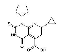 Pyrido[2,3-d]pyrimidine-5-carboxylic acid, 1-cyclopentyl-7-cyclopropyl-1,2,3,4-tetrahydro-4-oxo-2-thioxo结构式